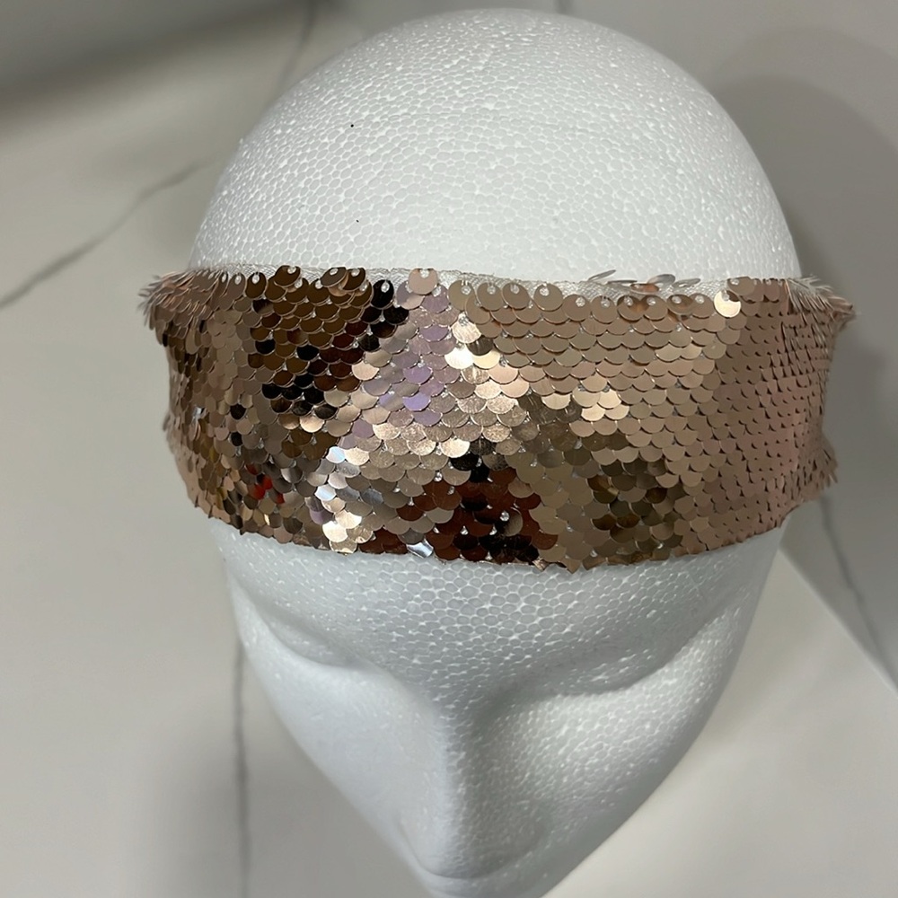 Women’s rose gold sequence, hairband - new